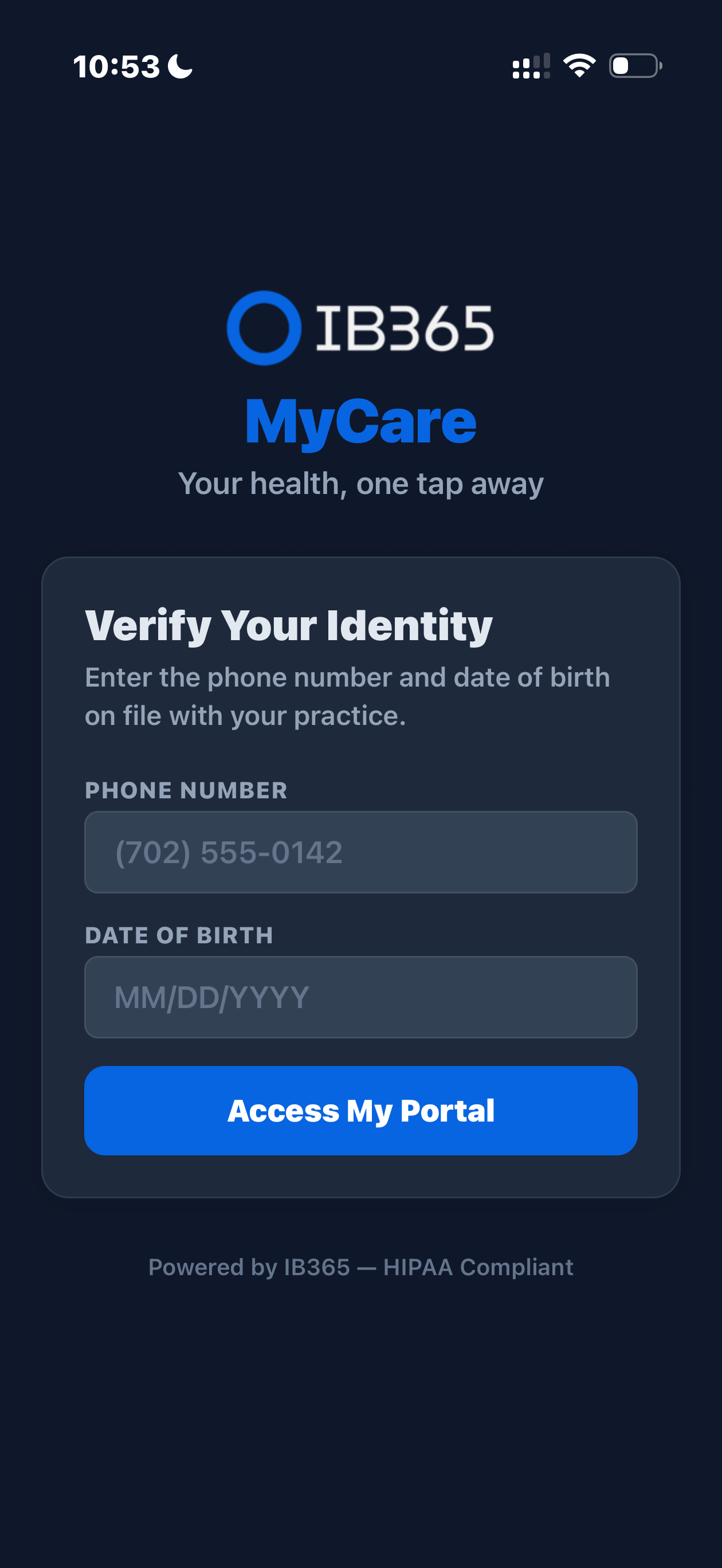 MyCare — Verify your identity